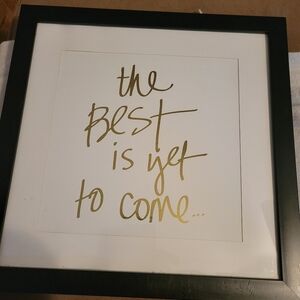 Framed Gold Inspirational Quote Art Beautiful...